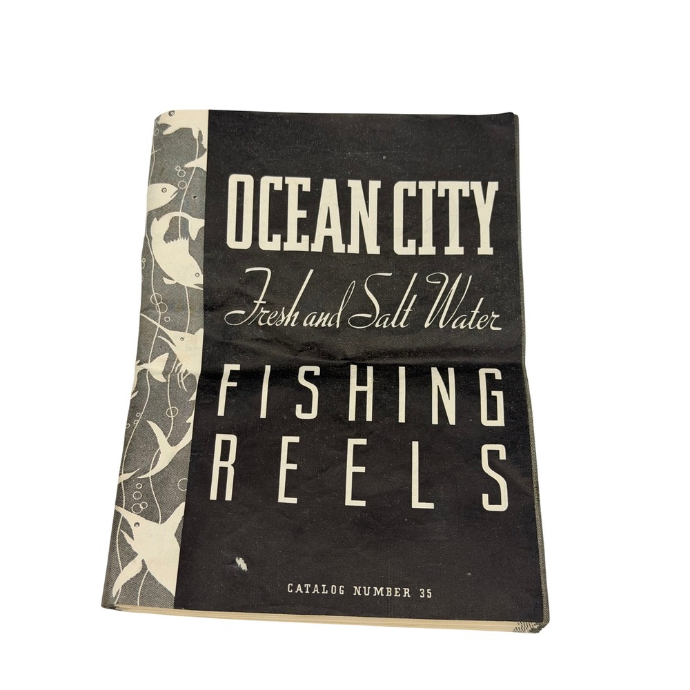Vtg 1935 Ocean City Fishing Reels Catalog No 35 Fresh Salt Water Illust Ephemera